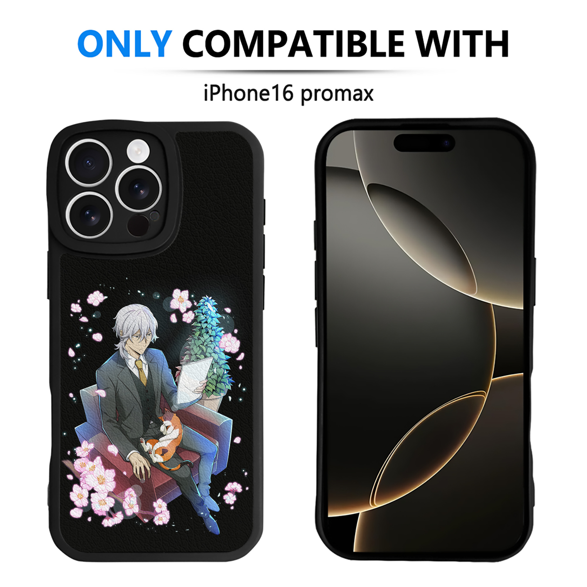 （画像用） 文豪ストレイドッグス Bungo Stray Dogs 【iPhone 16シリーズ対応】シリコンスマホケース（レザー調） 材質：シリコン